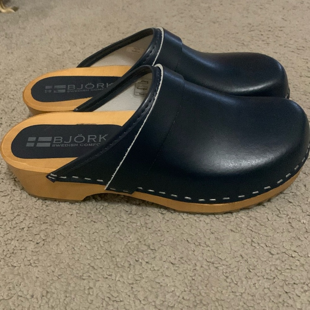 BJORK | NEW Maja Clogs Leather Swedish Comfort Shoes 39